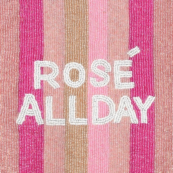 American & Beyond |  Beaded “Rosé All Day” Tote Bag - Picture 5 of 10